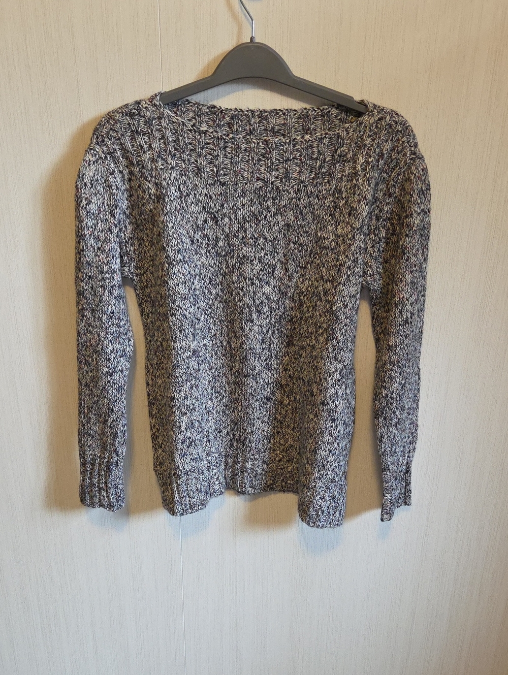Tommy Hilfiger Marled Crewneck Sweater in Gray and White